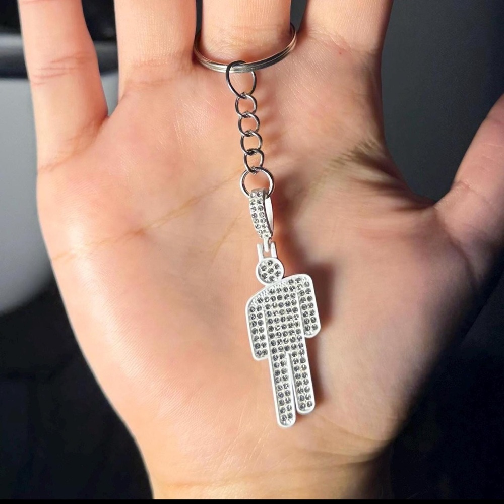 Billie Eilish White Blohsh Keychain